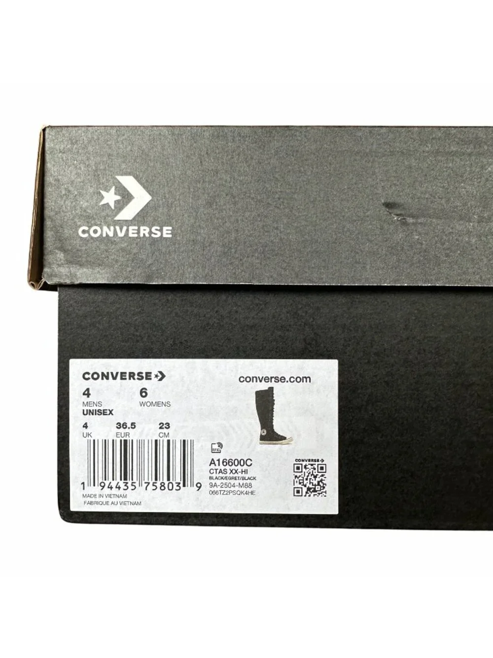 ⭐Converse Chuck Taylor XXHi Leather Straps 4 Men's Sneakers Boots Black A16600C⭐